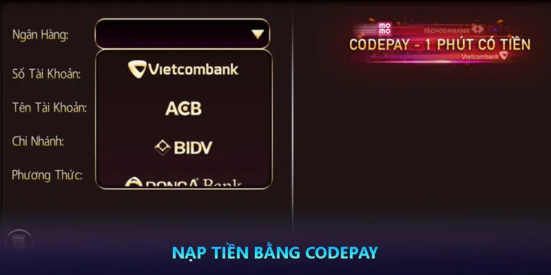 Hướng dẫn nạp tiền Nhatvip chi tiết cực kỳ an toàn 4 Nạp tiền bằng Codepay